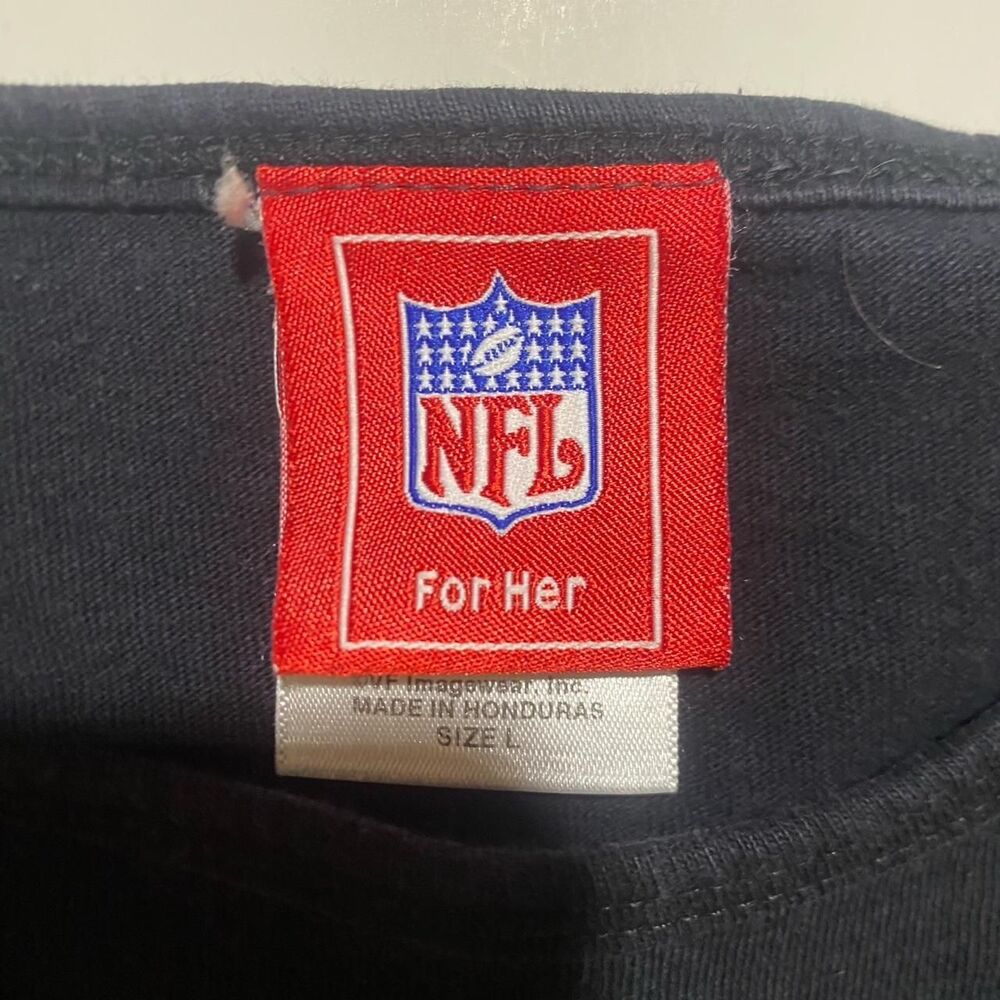 Nfl Women's Black and Navy T-shirt - Picture 3 of 5